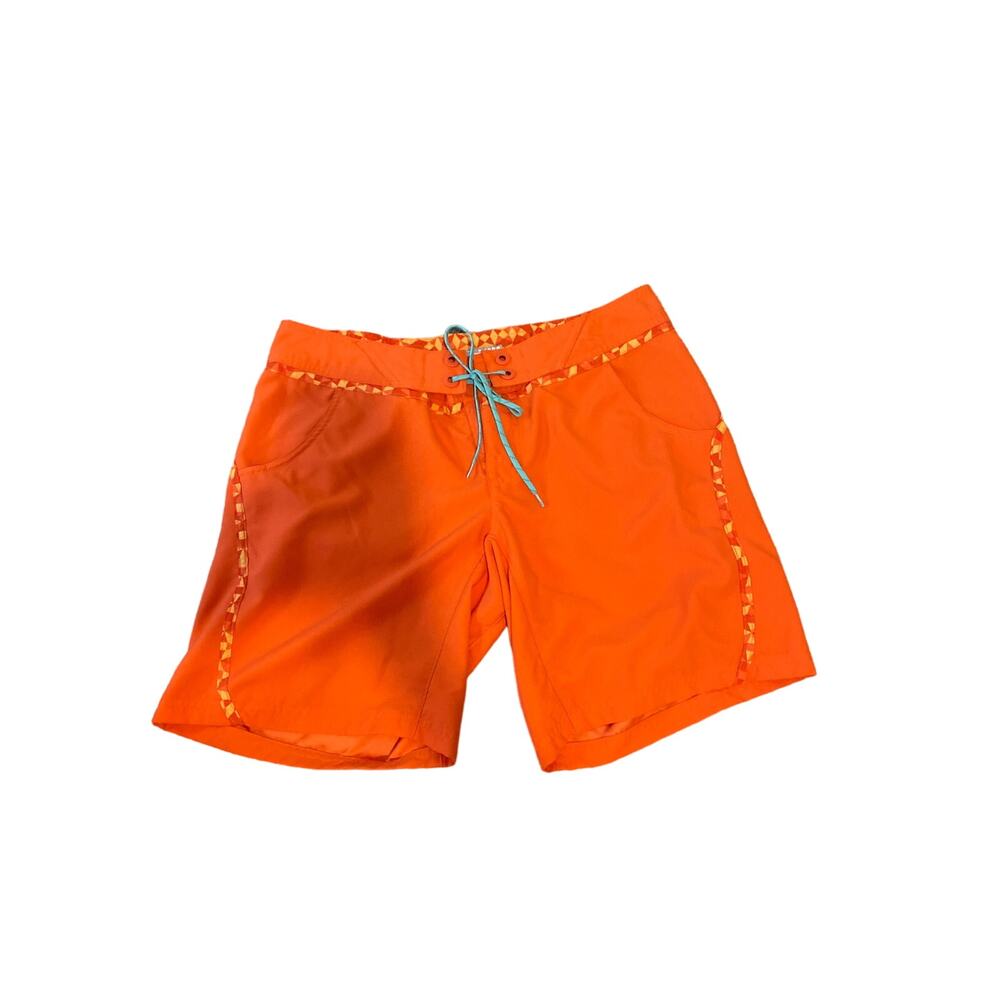 COLUMBIA Omni Shade Shorts SIZE 10 Pockets Orange sun protection - Picture 1 of 6